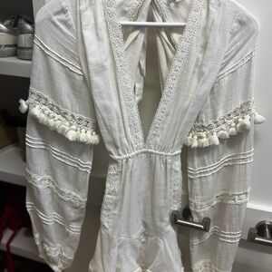 White Bohemian Tassel Blouse
